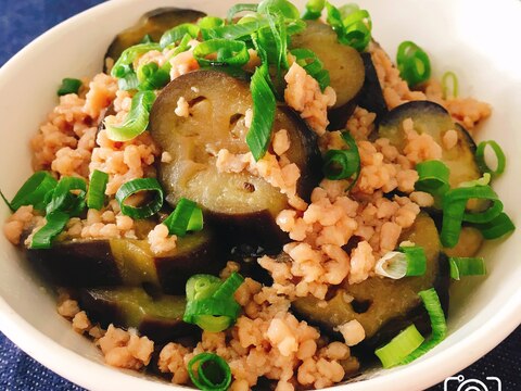 簡単ヘルシー！茄子のひき肉とろみ餡掛け